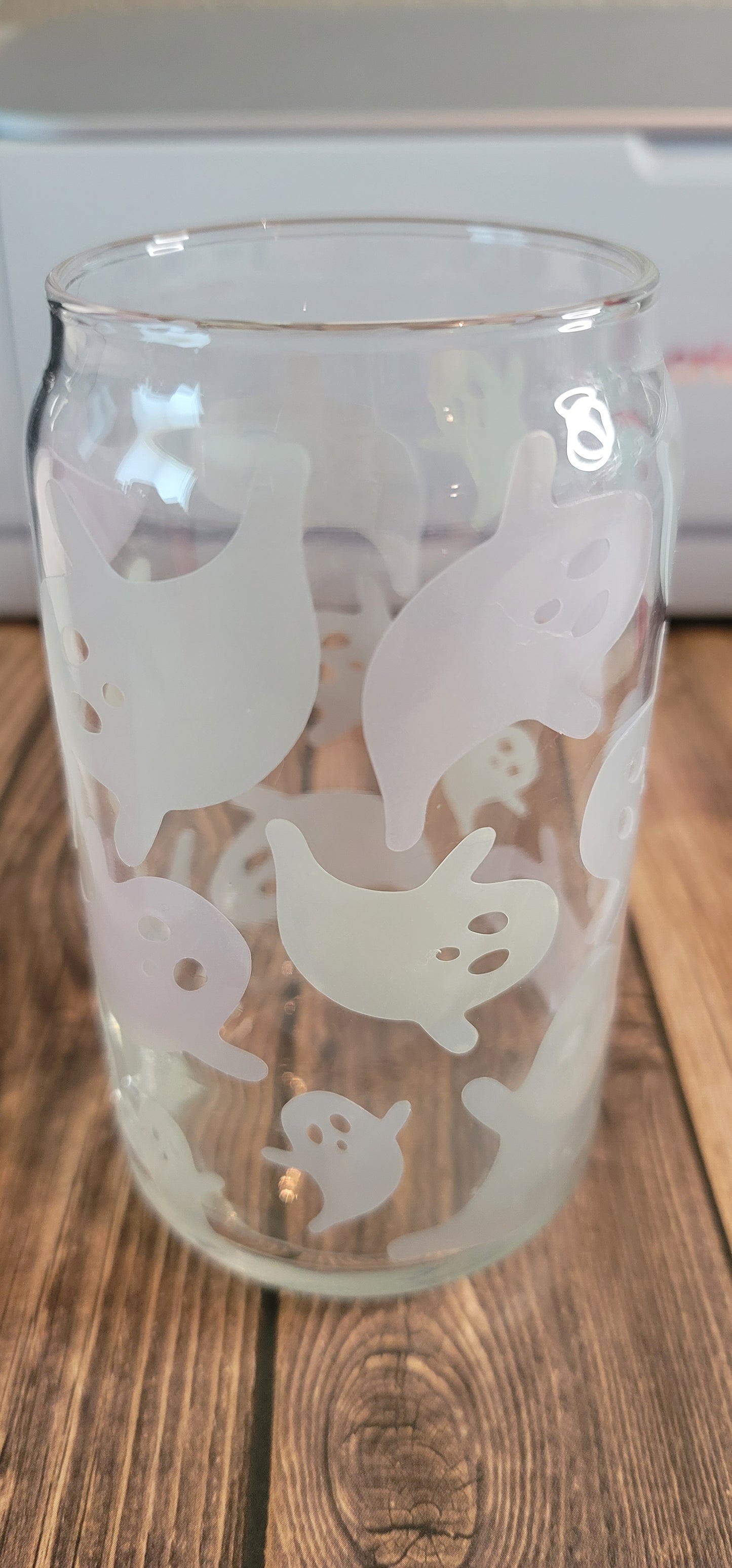 16 ounce Libbey Glass Can - Ghosts (color changing)